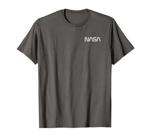Image of NASA Left Chest Simple Logo T-Shirt, Men, Asphalt Grey, Large