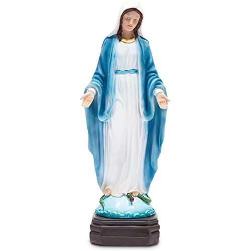 Juvale Religious Statue, Our Lady of Miracles Figurine, Christian Decor (12 Inches)