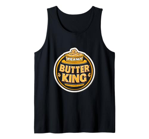 Peanut Butter King Funny Bread Toast Food Protein Foodie Camiseta sin Mangas