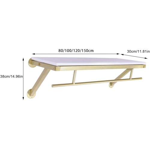 Perchero de pared con estante superior elegante y duradero de metal negro 6