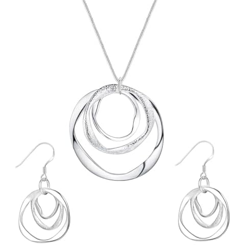 KONFEN Silver Plated Geometry Jewellery Set Cover