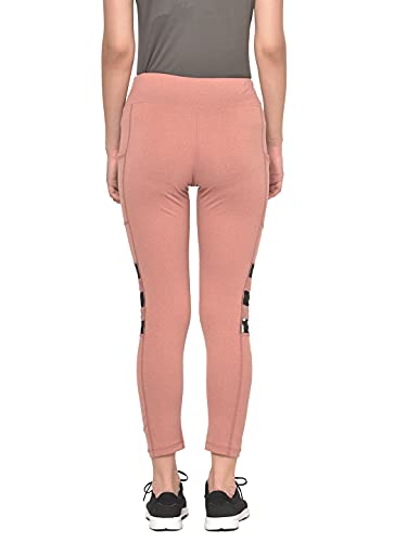 Image of CHKOKKO Women's High Rise Regular Fit Polyester Blend Sports Leggings (JSSTIGHT)