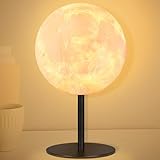 Moon Lamp Bedside Table Lamp, Dimmable Bedside Lamp with 30 Modes, Moon Night Light Small Table Lamp for Bedroom, Kids Room, Dorm, Office, Desk Lamp Nightstand Gifts for Girls Boys Teen Women Birthday