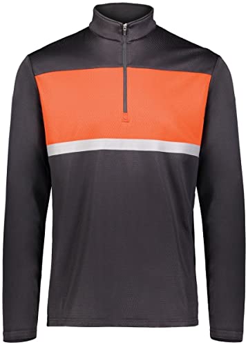 Holloway Sportswear Prism Bold 1/4 Zip Pullover L Black/Orange3