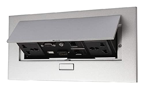 Image of Hydraulic Popup Box for Conference Table with Desktop Socket (Style 2)