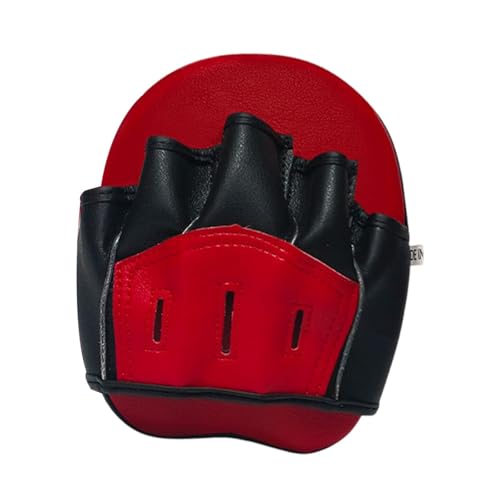 Baoblaze Almohadilla de Boxeo, Manoplas de Boxeo de Enfoque Curvo, de Cuero PU, Almohadilla de Boxeo para Practicar Muay Thai, Entrenamiento, Kickboxing, Sanda, Rojo Y Negro