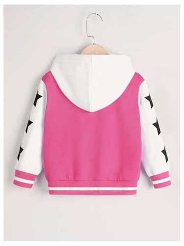 Floerns Toddler Girl's Graphic Print Long Sleeve Hoodie Jacket Kids Varsity Jacket2