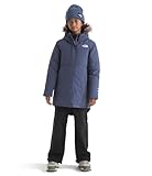 THE NORTH FACE Girls' Arctic Parka | Waterproof Winter Jacket with Waterfowl Down Insulation, Fleece Lined Hood & Removable Faux-Fur Trim, Twilight Galaxy, X-Large