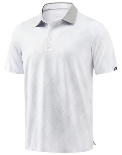 Image of Men's Golf Polo Shirts Dry Fit Performance Moisture Wicking Casual Print Golf Shirts for Men Breathable