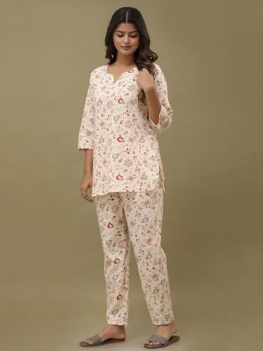 Image of feranoid Women Full Sleeves Cotton Nightsuits