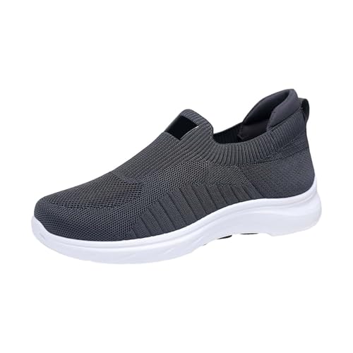 Men's Breathable Mesh Casual Shoes Lightweight Comfortable Walking Sneakers Slip On Flat Sole Loafers for Daily