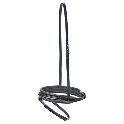 Reithalfter COMFORT-ENGLISCH, Lack, Warmblut, schwarz/schwarz