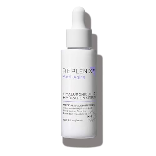 Replenix Pure Hydration Hyaluronic Acid Serum - Medical Grade Anti-Aging Treatment, Reduces Appearance of Wrinkles, Uneven Skin Tone, Firming, 1 oz.