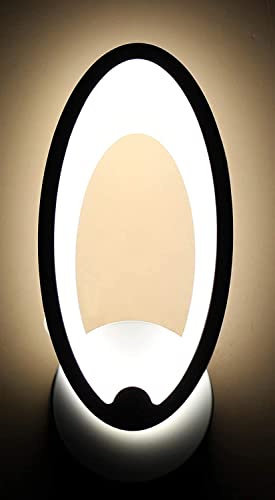 Image of Metal Oval LED Wall Lamp for Living Room, Bedroom & Office Decorative Wall Light with 3 Color Lighting for Home, Cafe & Restaurant (Oval LED WALL)
