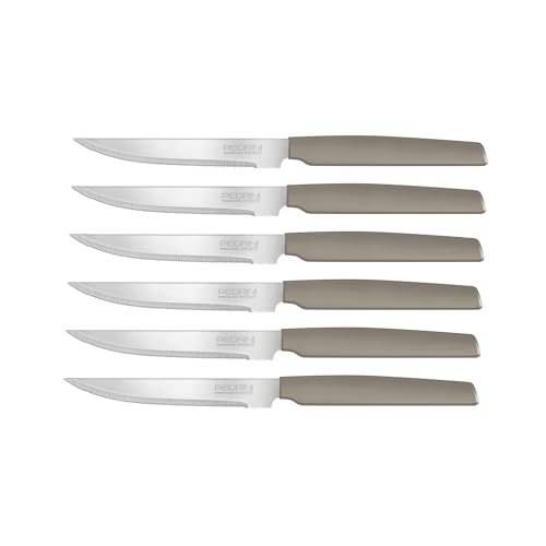 Pedrini coltelli Bistecca Linea Active Manico Tortora (Blister 6 Pezzi)