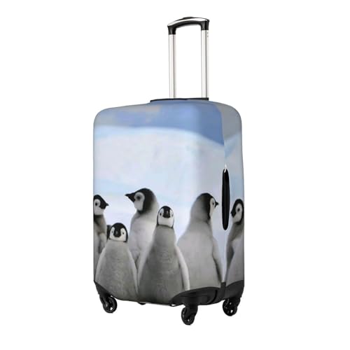Young Penguins With Snow Print Luggage Suitcase Covers Elastic Washable Luggage Protector Luggage Covers For Suitcase2