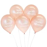 Decora cualquier habitación con los globos de cumpleaños de oro rosa de Talking Tables. Estos globos de látex son perfectos para pequeñas fiestas de cumpleaños o reuniones y se pueden llenar con aire o helio