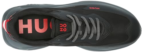 Image of Hugo Men's Running Style Sneakers with Thick Rubber Sole