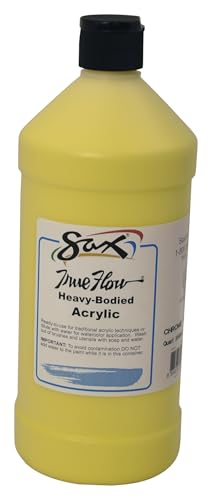 Sax True Flow Heavy Body Acrylic Paint, 1 Quart, Chrome Yellow - 409787