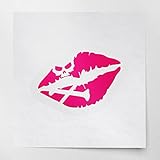 Decal Stickers Of Skull Crossbones Kiss Of Death Lips (Pink) Premium Waterproof Vinyl Decal Stickers For Laptop Phone Accessory Helmet Car Window Mug Tuber Cup Door Wall Decoration ANDstic586612PIAA