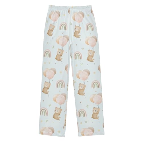 ZZKKO Bear and Balloon Boys Pants for Kids Jogger Pants with Pockets S-XL