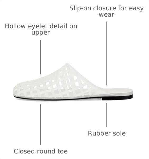 Image of Women's Red Jelly Mesh Slides, Comfortable Flat Slip On Sandals, Casual Summer Beach Slippers