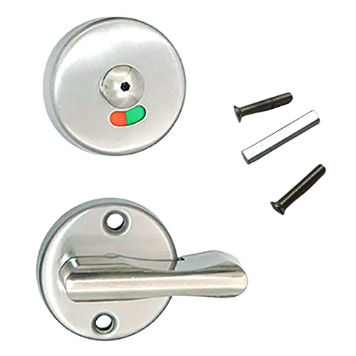 Indicator Door Lock Stainless Steel Vacant Engaged Privacy Indicator Lock Toilet Door Indicator Lock for Public Toilets and Public Bathrooms