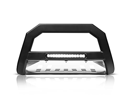 Image of Armordillo USA 7179646 AR Series Bull Bar W /LED Fits 2002-2005 Dodge Ram 1500-Matte Black W /Aluminum Skid Plate (Excl. GTX,Hemi Sport,Rumble Bee,Tacoma)