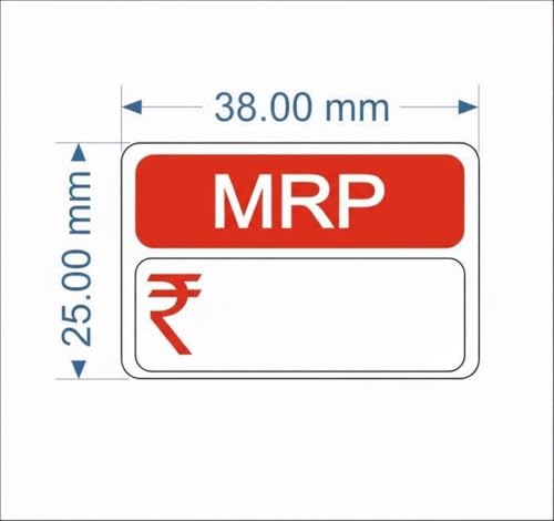 Image of True-Ally 1000Pcs Price Stickers, 38x25mm Self-Adhesive MRP Price Stickers, Price Tags with Large Blank to Print or Write Pricing for Retail. (1 Roll (1000 Labels))