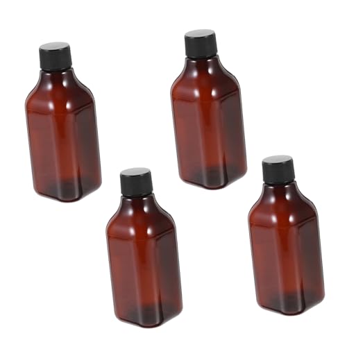 NIYANGLE 5pièces Flacons De Voyage Avec Bouchons Contenants De Toilette Plastique Bouteilles De Shampoing Vides Pour Après-shampoing Et Lotion
