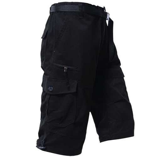 Image of Men's Cargo Shorts Relaxed Fit Mens Below the knee Cotton Hiking Shorts