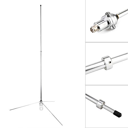 Retevis Ma01 Base Antenna Vhf 2 Meter Omni-Directional Aluminum Alloy Radio Antenna With Sl16 Connector Compatible With Retevis Rt98 Rt95 Rt97 Repeaters Ham Radios (1 Pack) #TOP1