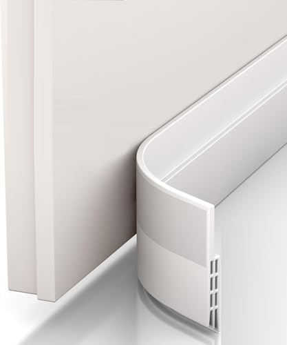 Image of Kmils Door Bottom Seal Strip for Gaps, Waterproof, Dust & Insect Blocker for Door, Self Adhesive Guard for Wooden, Metal & Glass Doors (White)