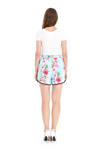 Image of Hawaii Hangover Family Matching Clothes, Pink Hibiscus Vine Turquoise | Family matching Hawaiian outfits, Pink Hibiscus Vine Turquoise, lightweight rayon, machine washable, tropical floral print