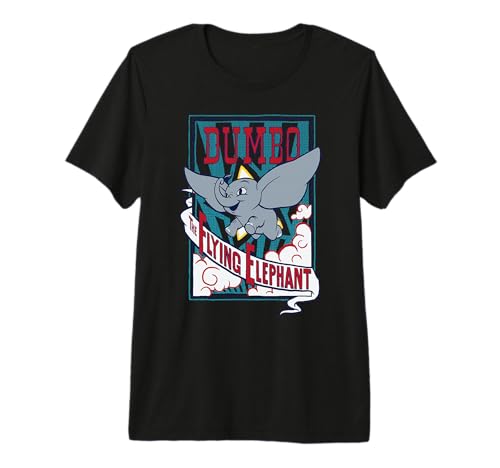 T-shirt Disney Dumbo The Flying Elephant premium vêtement coton col rond