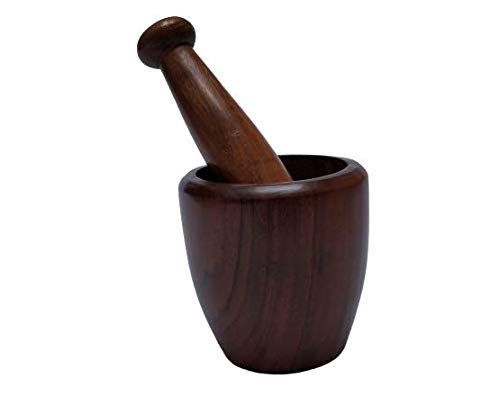 INTENSE ART Mortar | Imam Dasta | Ohkli Musal | Mortar and Pestle Set | Kharal | khalbatta | Mixe r and Grinder Set for Kitchen in Pure