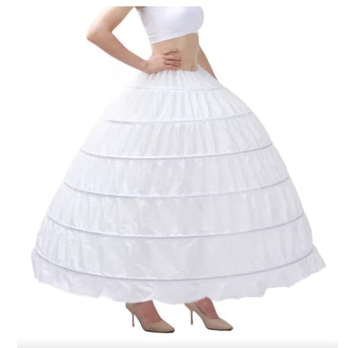 Reviews de Enaguas enteras para Mujer Top 5. 39 LUMIERY Falda Completa de Enagua de 6 Aros, Enaguas para Mujer, Longitud hasta el Suelo, Enagua de Crinolina, resbalón para Boda