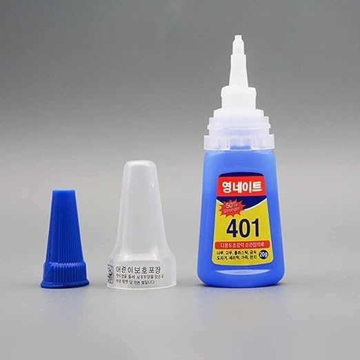 EXPESIA Nail Glue - Super Glue Stronger For Artificial Or Fake Nails,Nail Art 20g - Bottle 401 Rapid Fix Handmade Adhesive Quick Dry (clear, pack of 1) 1