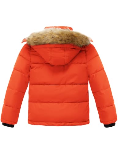Image of Wantdo Boys' Winter Coat Warm Puffer Jacket Waterproof with Faux Fur Hood