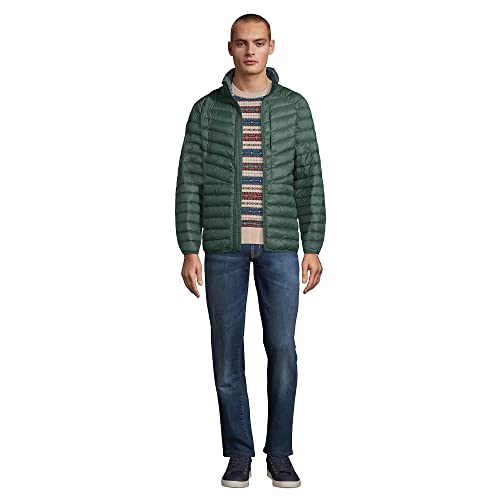 Lands' End Mens UL Packable Down Jacket Deep Woodland Green Regular Small4