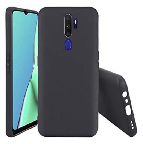 Image of BlazeTech for [ Oppo A5 2020 / A9 2020 ] Liquid Silicone Back Case Cover Flexible |Inner Lining| with Camera Protection Back Cover for [ Oppo A5 2020 / A9 2020 ] - Black