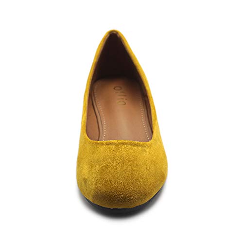 Ollio Womens Shoe Ballet Light Faux Suede Low Heels Flat3