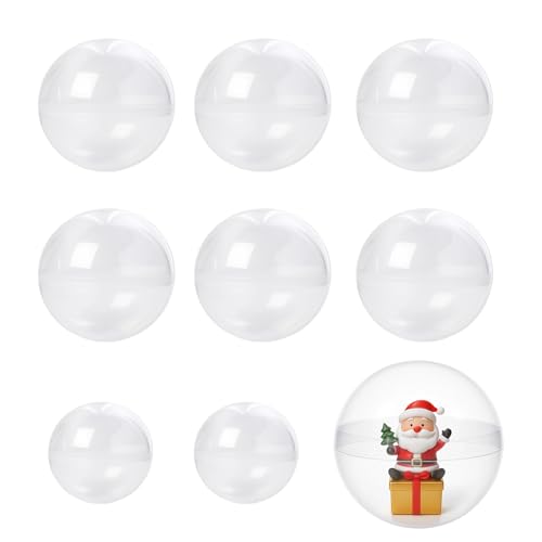 Plastikkugeln Zum Befüllen 100 Stück Transparente DIY Kugeln Für Weihnachtsdekoration Und Partydekoration 60x2 8cm Und 40x3 5cm