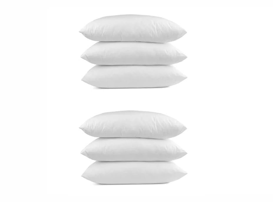 Soft Polyester Hotel Pillows Pack 6, Ultimate Luxury Premium Quality Hollowfibre, Breathable Sleep Experience Pillows 6
