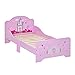 homcom Letto per Bambini con Bordi Rialzati in Legno per Cameretta, Lettino per Bimbi da 3-6 Anni, 143x73x60cm, Rosa