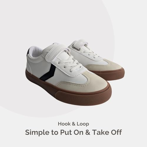 waddle wonder Boys Girls Low Top Slip on Strap Velcro Hook and Loop No-Tie Elastic Lace Casual School Walking Shoes Sneaker - Image 4