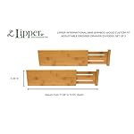 Lipper International 8895 Bamboo Wood Custom Fit Adjustable Dresser Drawer Dividers, Set of 2 - Image 4