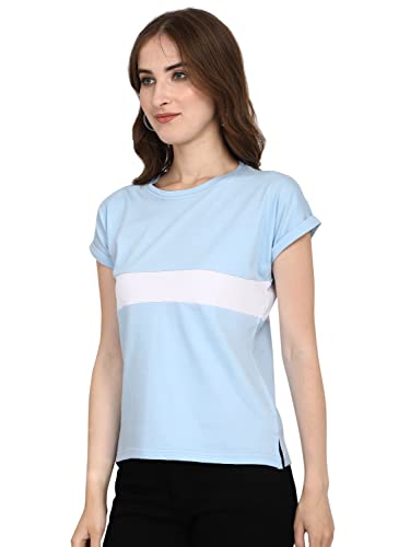 Image of GRECIILOOKS Women's Regular Fit Plain Top with Half Sleeves for Office Wear, Casual Wear, Under 399 Top for Women /Girls (Pink Large)