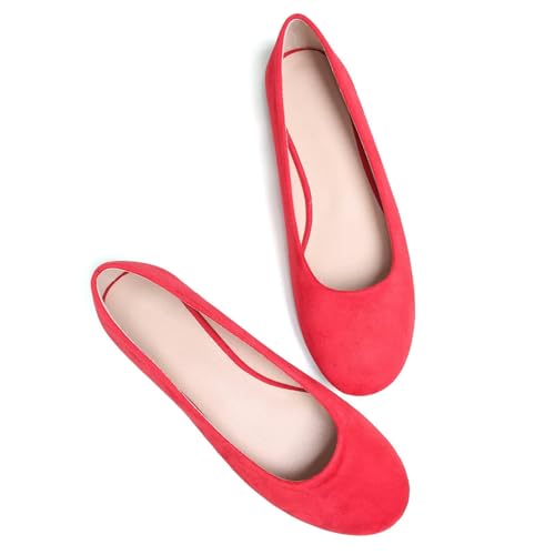 Image of Dear Time Women's Flats Comfortable Slip On Ballet Flats Soft Solid Casual Shoes