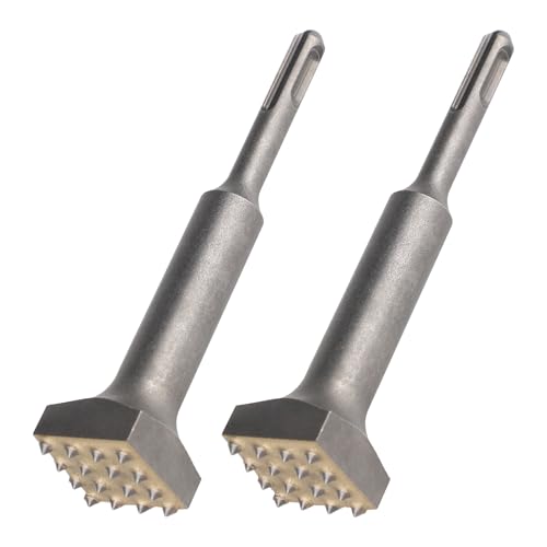 CPROSP 2Pcs Boucharde SDS Plus, Burin SDS Plus 16 Dents 150 * 32mm, Boucharde SDS PLUS, Stockhammer pour carrelage, béton, brique, maçonnerie